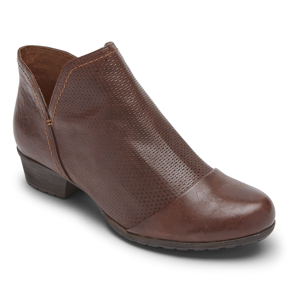 Rockport Singapore Womens Boots - Cobb Hill Gratasha V-Cut Burgundy - CQ6198347